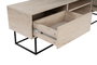Hanah Home Escape 180 Soporte de TV Negro y Travertino